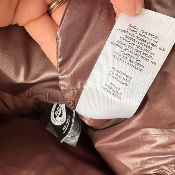 Aritzia The Group by Babaton the Park City Puffer Jacket Metallic Stone Medium - Picture 9 of 9